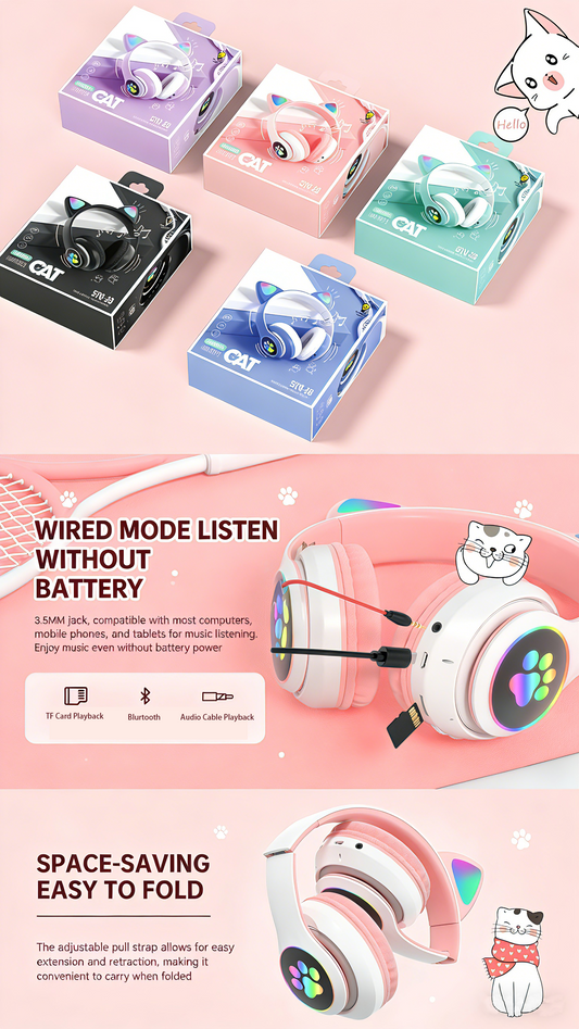 猫耳蓝牙耳机